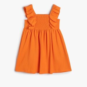 Orange Ruffled Summer Dress- 24- 36 months